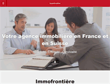 Tablet Screenshot of immofrontiere.com